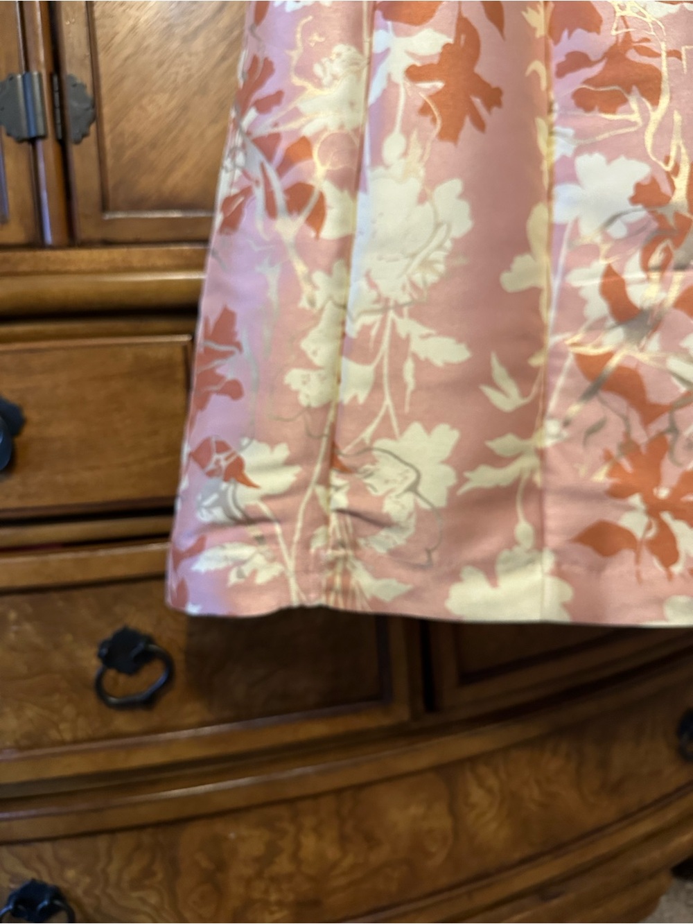 BHLDN Pink Floral Square Neck Lace Up Fit & Flare Midi Dress L - Picture 16 of 16